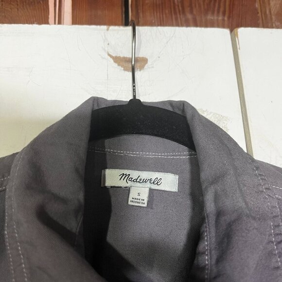 Madewell Western Trucker Jacket Lightweight Purple White Stitching Size Small - Picture 6 of 10